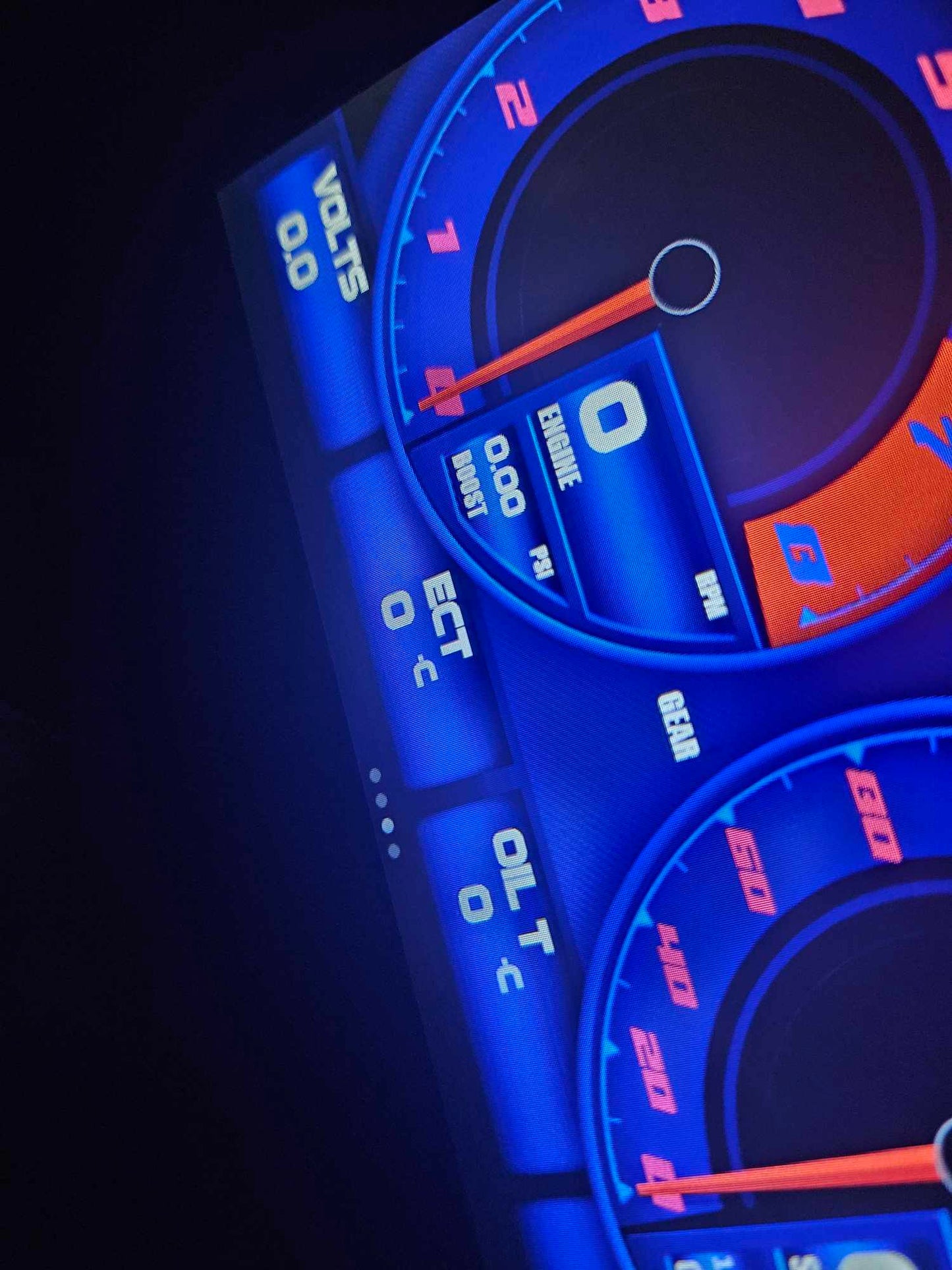 Haltech inspired ic7 blue Digital dash layout for power tune  with customizable text